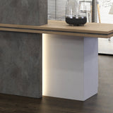 JARIN Reception Desk 2.4M Right Panel - Carbon Grey & White Colour