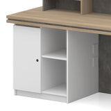 JARIN Reception Desk 1.8M Right Panel - Carbon Grey & White Colour