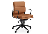 Milano Mid Back Chair – Tan & Black