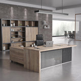 AFTAN Executive Desk with Right Mobile Return