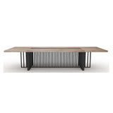 Tribeca Executive Boardroom Table – Mahogany & Black 3.6m