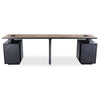 ARTO 2 Person Workstation with 2 Cabinets