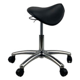MUELLER Saddle AFRDI Chrome Base Office Lab Stool