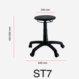 GOLDSTEIN Round Office Lab Stool Nylon Base