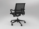 Scroll Meeting Room Chair - Black mesh