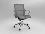 Scroll Meeting Room Chair - Grey mesh