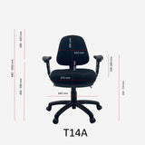 FORTE AFRDI Medium Back Australian Made Office Task Chair Contoured Bump Seat