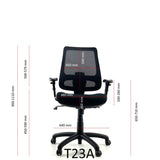 VELOX MIDNIGHT Mesh Office Task Chair Bump Seat Comfort & Perfect Base