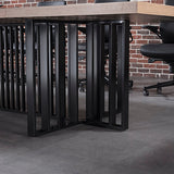 Tribeca Executive Boardroom Table – Mahogany & Black 3.6m