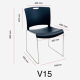 STARLIGHT Dark Blue Atlantis AFRDI Stacking Visitor School Cafe Chair