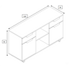 AFTAN Executive Desk with Right Mobile Return