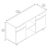 AFTAN Executive Desk with Right Mobile Return