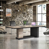 ZEA Boardroom Table 2.4M - Mahogany Colour