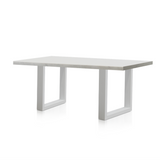 Apollo White 2400 Faux White Marble Dining Table
