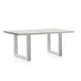 Apollo White 1800 Faux White Marble Dining Table