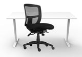 Boost Sit-Stand Workstation & Ergo Mesh Office Chair - Hire Home Office Set