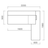 Carter Executive Office Desk with Left Return