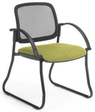 Venice Mesh Sled Chair Black frame