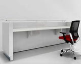 Hugo Plus Reception Desk Gloss White Counter