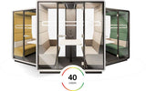 HUSH OFFICE POD MEET 4 person meeting